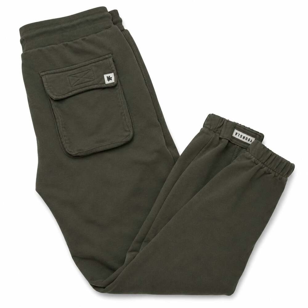 YoungLA 412 Iron Joggers in Olive Green